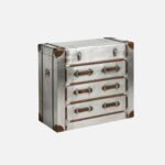 Aviator Aluminum Trunk Chest with Leather Accents