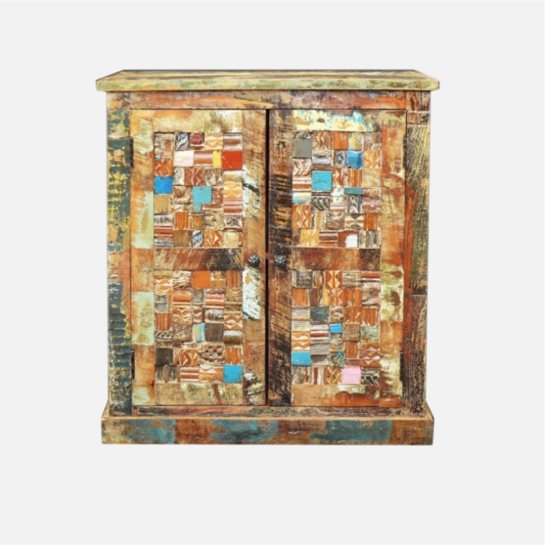 Reclaimed Wood Compact Storage Cabinet
